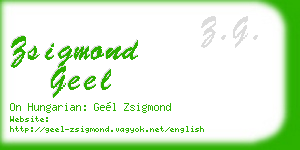 zsigmond geel business card